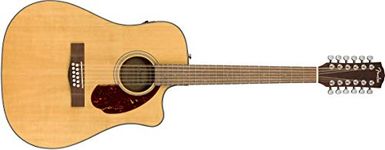 Fender CD-140SCE 12-String Dreadnought Cutaway Acoustic Guitar, Natural, with Case