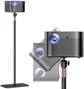 Universal Projector Stand – Height Adjustable Floor Stand with 360° Rotating Ball Head & 1/4" Screw, Heavy-Duty Carbon Steel Base for Projectors, Cameras & Webcams – Home, Office & Studio Use