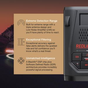 ESCORT Redline360c Radar Detector – Long Range, Bluetooth, OLED Display