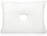 IMPRESA Firm Memory Foam Pillow with an Ear Hole - Includes 2 Pillowcases - FSA/HSA Eligible - Helps Reduce Ear Pain from CNH, Pressure Sores, Post Ear Surgery, Ear Pain or Ear Plugs - Non-Adjustable