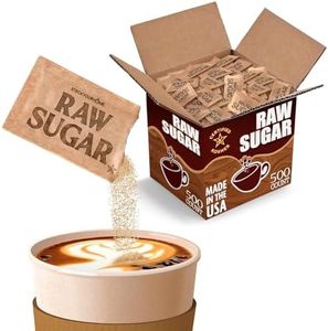 Bulk Brown Sugar Packets, 500 Count - Individual Servings of Brown Sugar Packets for Coffee and Tea, Granulated Brown Sugar Packs Great for Restaurants, Coffee Shops, Offices, Schools, and More