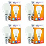 Wipro Garnet 10W LED Bulb for Home & Office |Cool Day White (6500K) | B22 Base|220 degree Light coverage |4Kv Surge Protection |400V High Voltage Protection |Energy Efficient | Pack of 4