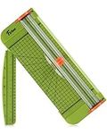 Firbon Grass Green A4 Paper Cutter 12 Inch Titanium Straight Paper Trimmer Scrapbooking Tool with Automatic Security Safeguard and Side Ruler for Craft Paper, Coupon, Label and Cardstock