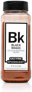 Spiceology – Black Magic Salt-Free Cajun Blackening Seasoning – Bold & Savory Blackened Seasoning for Chicken, Fish, Turkey, and More – Versatile Cajun Spice Blend & Dry Rub – 16 oz