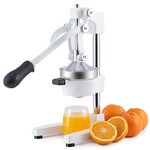 CO-Z Hand Press Juicer Machine, Manual Orange Juicer and Professional Citrus Juicer for Orange Juice Pom Lime Lemon Juice, Commercial Lemon Squeezer and Orange Crusher, Easy to Clean, White, Large