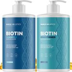 Volumizing Biotin Shampoo and Conditioner Set - Sulfate Free Shampoo and Conditioner with Coconut Argan and Jojoba Oils for All Hair Types - Paraben Sulfate and Silicone Free (739mL Each)