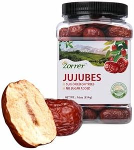 Zorrer Jujube Red Dates-16oz Jar Premium Sun Dried Jujube Dates, No Added Sugar Hong Zao, Non GMO, Sweet Dried Jujube Fruit for Snacking, Salad, Brewing Tea, Soup, Baking, Oatmeal