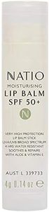 Natio Australia Moisturising Lip Balm SPF 50+ New 4g