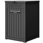 48 Gallon Package Delivery Box for Porch, Storage Box with Lockable Secure, Large Double Wall Resin Outdoor Package Delivery and Waterproof Deck Box