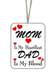 Car Hanging Accessories - Mom & Dad - Printed Interior Decoration - Acrylic Car Dashboard Showpiece Hanging - Car Interior Deco Rear Mirror Hanging