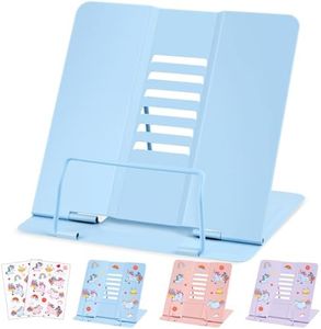 WuGU Leggio in Metallo per Libro, Regolabile Leggio Libri, Multifunzione Leggio Libri con adesivo per Libri per Libri, Cuochi, Ricette, iPad