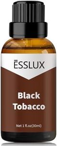 Black Tobacco Fragrance Oil - ESSLUX Essential Oils for Diffuser, Candle Soap Making Scents, Aromatherapy Scented Massage, Perfume for Humidifier Home Fragrance, 1 fl oz
