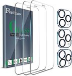 Ferilinso 3 Pack Screen Protector for iPhone 11 with 3 Pack Tempered Glass Camera Lens Protector Phone Case Friendly Accessories Protector de Pantalla for Apple iPhone 11