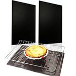 Oven Liners for Bottom of Oven-Extra Thick Oven Liners for Fan Assisted Ovens-Large Non Stick Oven Liner 40x50cm-Oven Protector Sheet-BBQ Grill Mat-Oven Mat by Lxrious.