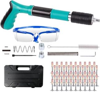PRETOX Manual Mini Steel Nail Gun 5 Gears Power Adjustable Wall Nail Guns for Ceiling，Manual Steel Nails Gun Tool, Concrete Nail Gun, Mini Portable Nail Shooting Machine with 30 Nails (Nail Gun Set)