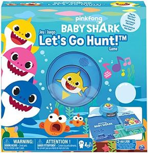 BABY SHARK gioco di società Let's Go Hunt con pulsante sonoro che riproduce la famosissima melodia, per bambini, dai 3 anni - 6054959