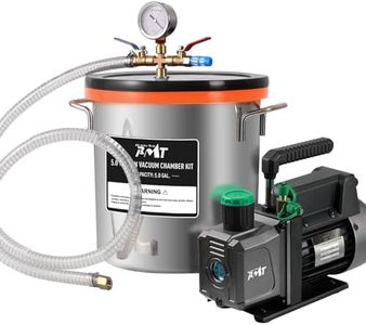 PB Motor Tech 5 Gallon Vacuum Chamber Kit with 4.5 CFM Vacuum Pump, Tempered Glass Lid Vacuum Chamber and 38 Micron Chamber Set, No Oil Included, Perfect for Wood Stabilization