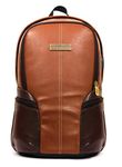 THE CLOWNFISH Mark XXIX Extremis 27 liters Leatherette Mature Unisex Laptop Backpack for 14 inch Laptop Laptop Bakpack (Mud Brown)