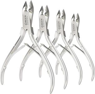 Professional Cuticle Trimmer Nail Cuticle Cutter Stainless Steel Cuticle Nippers with Sharp Blades of Cuticle Remover Clippers Manicure Tools Double Spring - Pedicure Nail Tools (Silver - 4 Pack)