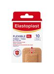 Elastoplast Flexible Fabric XL Adhesive Bandages, 10 Strips, beige | Larger Pad for Better Coverage | Extra Flexible | Adapts to all your movements | Strong Adhesion | Breathable Material