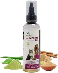 Natural Remedies Audiclean Ear Cleaner for Dogs, Cats & Pups, Removes Ear Wax, Dirt, Debris, Reduces Itching and Deodorises, Gentle Ear Care, Pet Grooming, Safe for All Breeds, Sensitive Skin, 90 ml