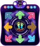 Dance Mat for 3-12 Year Old Girls & Boys - Birthday Gifts for 4 5 6 7 8 Year Old Girl - Girl Toys for Ages 4-5 6-7 - Electronic Dance Pad with Light Up 8 Button & Wireless Bluetooth & 7 Game Modes