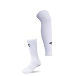 Captain Lead to Win Unisex Nylon Run Touch Soccer Ankle Length Socks (White) Anti-Slip Stockings,Uv Protection Leg Sleeves,Football Socks, Soccer Socks, Sports Socks