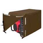 COOSOO Waterproof Universal Generator Cover Heavy Duty 600D Electric Generator Outdoor Garden Patio Storage Cover 32 x 24 x 24 inch - for Most Generators 3000-5000 Watt Anti-UV Dustproof Brown