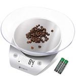 Etekcity 0.1g Food Scale, Digital Kitchen Weight Scale for Baking, Cooking and Weight Loss, 5kg/11lb, Silver Stainless Steel, Large (EK5250)