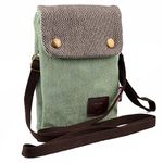 Women Candy Green Mini Cute Crossbody Bag Cellphone Wallet Purse Loose Change Pouch for iPhone 6S/6 Plus Samsung Galaxy Note 5 4 with New Durable Shoulder and Wrist Strap
