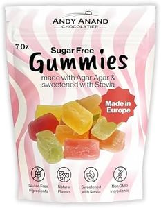 Andy Anand Chocolatier Sugar Free Gummies - Made with Agar & sweetened with Stevia Amazing & Decadent Treats, Diabetic Friendly Flavors, Delicious Birthday Gift, Gourmet Food, Mother's Day Gift (7 Oz)