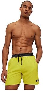 BOSS Men's Starfish Recycled Material Swimming Shorts with Contrast Logo Light Yellow XXL, Open Yellow752, XX-Large