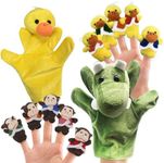 RIY 12pcs Plush Monkeys Ducks Finge