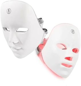 KORAL Mascara LED Facial Profesional de 7 Colores con carga USB - Mascara Facial LED Korean Skincare, Mascara para Rejuvenecimiento de Cara, Mascarilla LED - Red Light