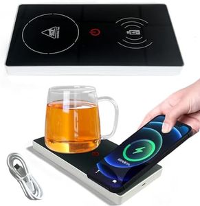 YumSur Coffee Mug Warmer Smart Cup Warmer for Office Desk,Multifunction Electric Beverage Warmer Plate 2 in 1,USB Heating Coaster Drink Warmer for Cocoa, Tea, Milk (White)