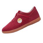Boxing Karate Kung Fu Tai Chi Shoes,Chinese Wushu Shoes taolu Kungfu Martial Shoes Taichi Shoes for Men Women Fashion Sneakers,red,43