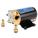 Amarine Made 12V Scavenge Impellor Gear Pump- for Diesel Fuel Scavenge Oil Transfer 3.2GPM 12LPM 7.0A Max Amps 10A Max Lift 3M