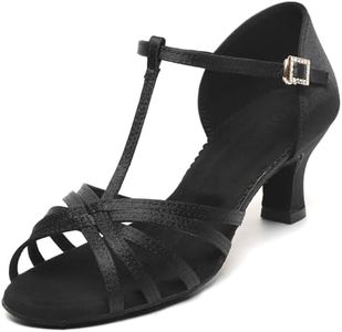 foralod Women Dance Heels Kitten Black 217black, Black, 8