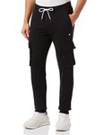 Champion Men's Legacy Authentic Powerblend Terry Rib Cuff Cargo Pants Sweatpants, Black, M