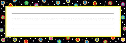 Creative Teaching Press Dots on Black Name Plates (4499)