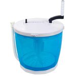 Portable manual washing machine (camping, apartment, car, travel manual non-electric portable washing machine) - convenient dehydration function (RED)