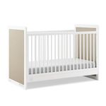 Delta Children babyGap Liam 4-in-1 Convertible Crib - Greenguard Gold Certified, Bianca White/Natural