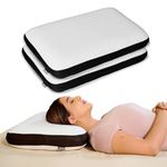 CareFoam Orthopedic Memory Foam Pillow for Comfortable Sleep, Neck & Shoulder Pain Relief with Removable Zipper White Jacquard Cover 24 x 15 x 5 Inch Pack of 2