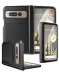 Feitenn for Google Pixel Fold Case, Pixel Fold Aluminum Metal Heavy Duty Shockproof Protective Case, Rugged Case with Hinge Protection Bumper Case Cover for Pixel Fold 2023 (Black, Pixel Fold)