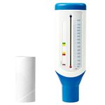 Easy Peak Flow Meter for Adult to Monitor Lung Function, Expiratory Flow Meter, Color Coded Indicator, Standard Range for Adult, Lung Test Device, Lung Capacity Tester (White)