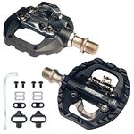 SPD Pedals Road Bike,MTB Road Bike Pedals,Dual Ultralight Aluminum Alloy Platform,Compatible Shimano SPD SL Self-Locking Clipless Pedals (Black_SilverAllenKey)