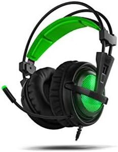 BG Xonar-X6 Binaural Diadema Negro, Verde - Auriculares con micrófono (Consola de videojuegos + PS4, PS5, PC/Videojuegos, Binaural, Diadema, Negro, Verde, Verde, Imitación piel)