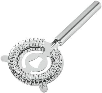 Tongke Cocktail Strainer, Stainless Steel Ice Filter, Spiral Spring Filter, Bar Cocktail Shaker Filter Ice Separator(Sliver)