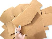 MESSKETEERS 3 ply Hard Case Kraft Envelope Shipping Boxes (10 pcs) for Small items, Jewellery, Earrings, Pens, Small Gifts (6.5x4.5x1.5 inch)