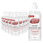 Unilever Lifebuoy Disinfectant Hand Gel, Eliminates 99.9% Bacteria with 65% Alcohol, 12 x 500 ml Disinfectant Gel